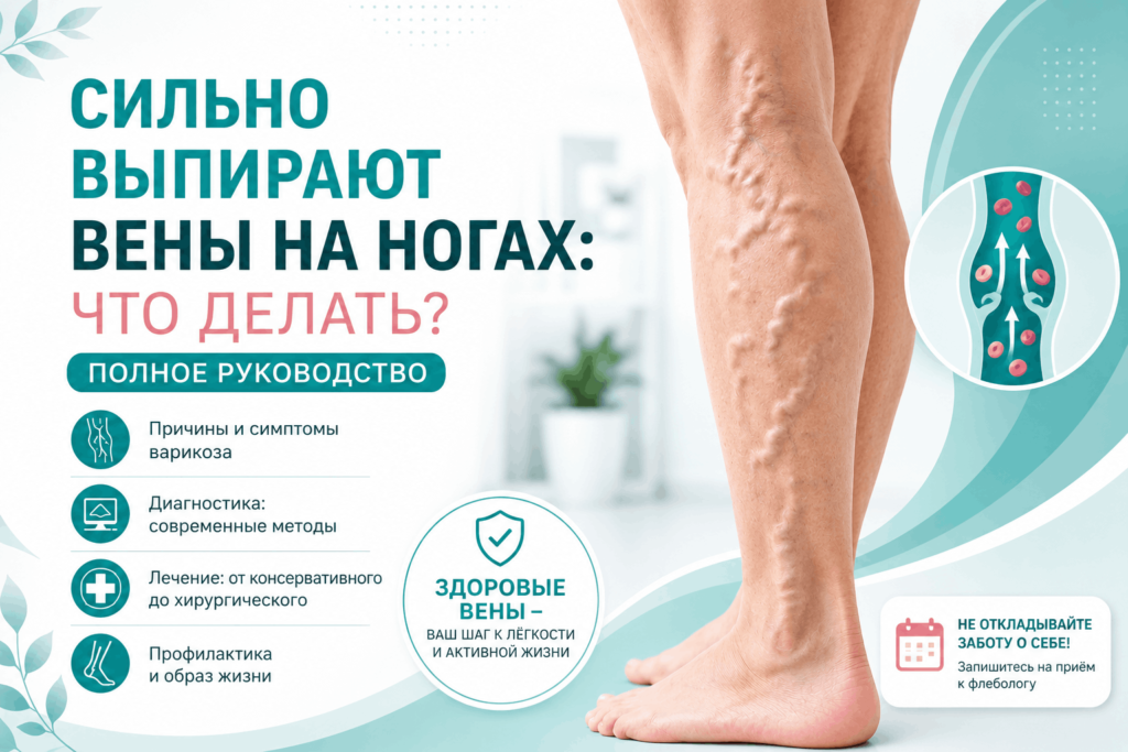 Сильно выпирают вены на ногах: что делать? Полное руководство